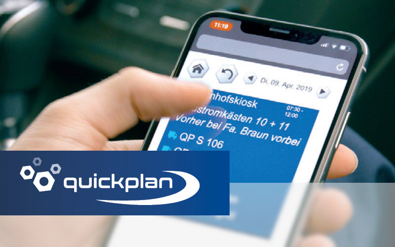 Mobile App der quickplan Planungs-Software 